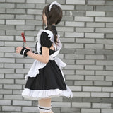 Chinese Chongsam Anime Cosplay Maid Costume Plus Size Lolita Princess Halloween Black White Japanese School Girl Kawaii Clothing