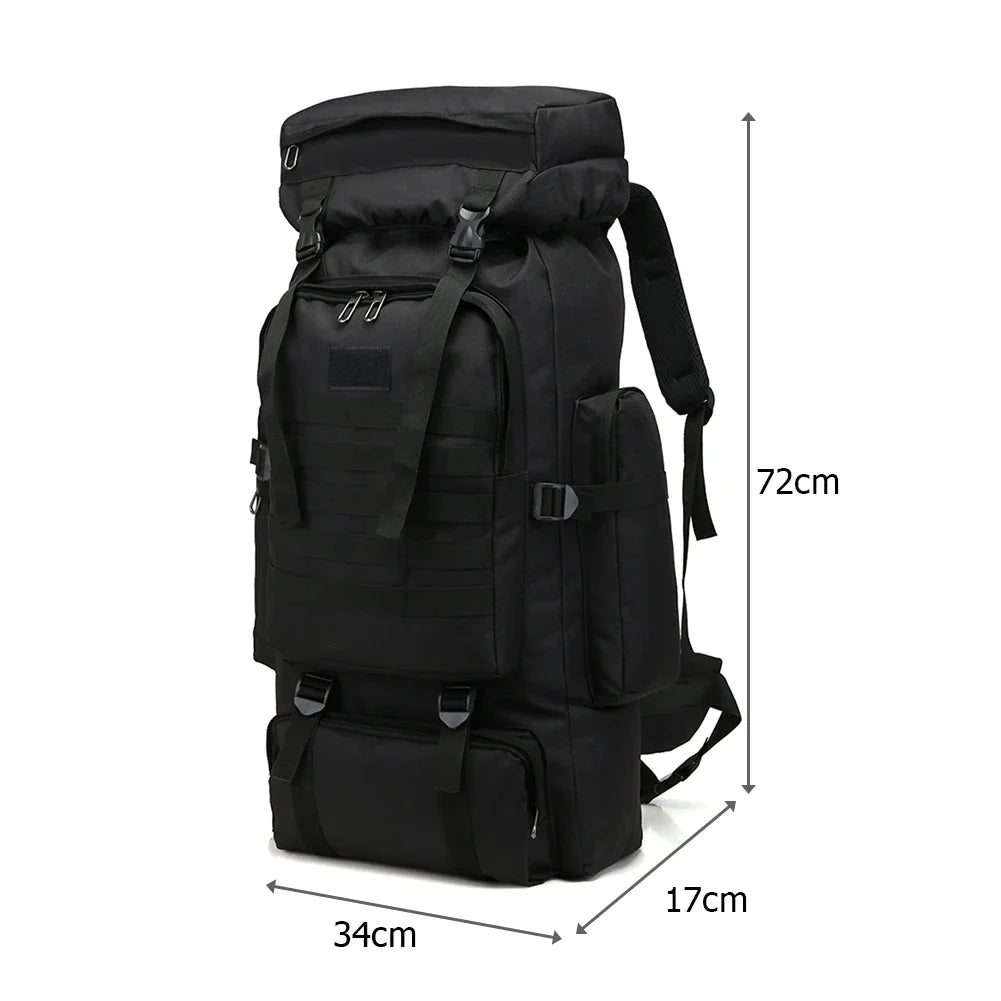 80L Sport Travel Bag 600D Oxford Multifunctional Backpack Large Capacity Waterproof  Tactical Backpack for Outdoor Military