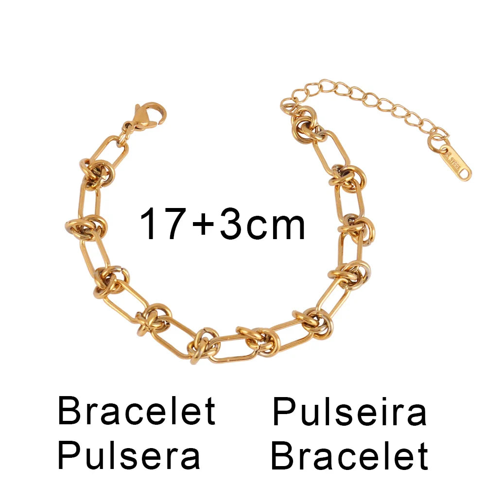 Heart Pendant Stainless Steel Bracelet Women Fashion 316L Bracelets With Beads Exquisite Natural Stone Chain Bracelets For Women