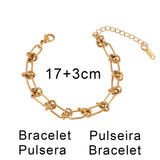 Heart Pendant Stainless Steel Bracelet Women Fashion 316L Bracelets With Beads Exquisite Natural Stone Chain Bracelets For Women