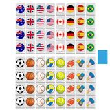 64 Blocks Tiktok Seaside Escape Mahjong Tile Game with Pattern of Flag Ball 1/2 Players Funny Parent Child Party Game Toy Gift ﻿