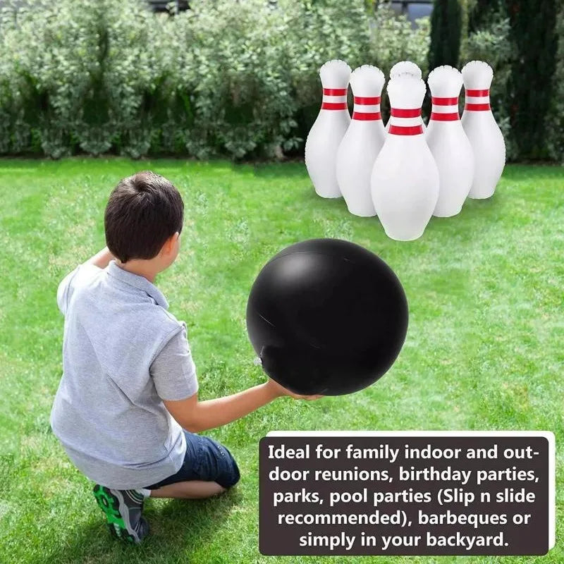 Children Giant Inflatable Bowling Set Adults Outdoor Sports Exercise Toys Family Lawn Yard Games Parent Child Interactive Toys