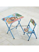 Kindergarten pupils children foldable learning tables and chairs set, writing desk and dining table can be raised and lowered