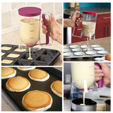 900ML Pancake Batter Dispenser Flour Paste Separator for Cupcake Waffles Muffin Mix Cake Bakeware Kitchen Measuring Baking Tool