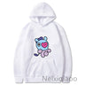 Plus Size Bt21 Cartoon Prints Hoody Women Men Casual Hoodies Sweatshirt Harajuku Girl Autumn Winter  Warm Boy And Girl Pullover