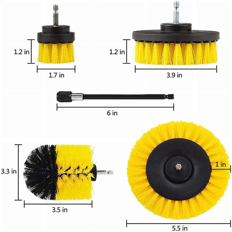 Electric Drillbrush Scrub Pads Grout Power Drills Scrubber Cleaning Brush Tub Car Cleaner Tools Kit for Automobile Care