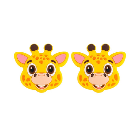 5/10 Pieces Brand New Giraffe Head Silicone Animal Beads Food Grade DIY Pacifier Chain Accessories Baby Toys BPA Free