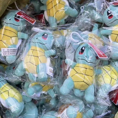 30PC/lot Pokemon Squirtle Charmander Pikachus Plush Doll 12cm Pendant Stuffed Bulbasaur Pendant Keychain Plush Gift Toy