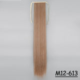 Synthetic Ponytail Hair Extension Natural Hairpiece Clip In Wrap Around Pony Heat Resistant Black Burgundy Hairstyle