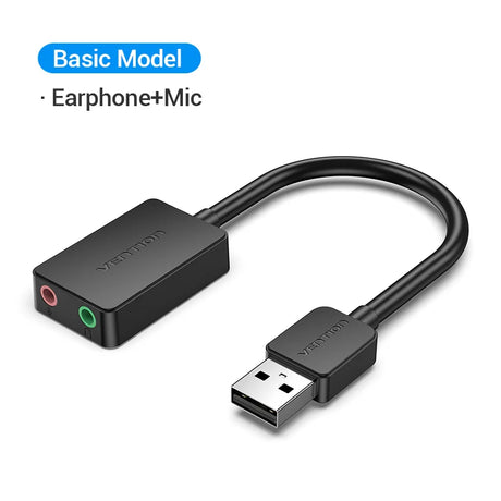 Vention USB External Sound Card USB to 3.5mm Audio Adapter USB to Earphone Microphone for Macbook Computer Laptop PS4 Sound Card