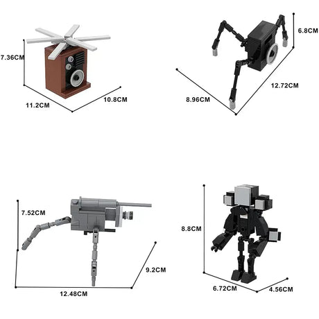 1-5PCS Skibidi Toilet Man vs Monitor Building Block Camerman Titan Speakerman DIY Toys For Children Christmas Birthday Gift