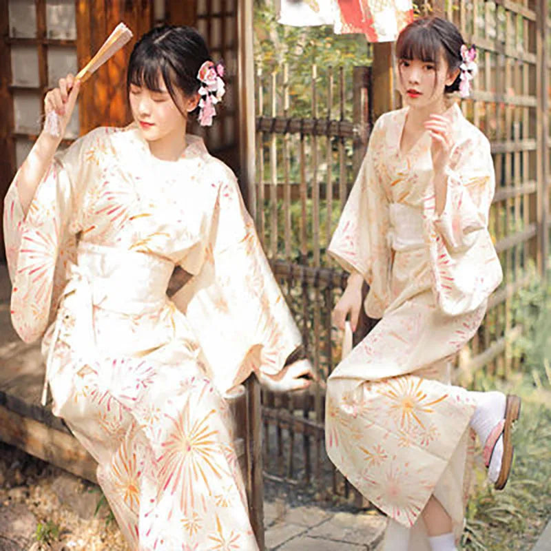 Kimono Women Japanese Traditional Yukata Haori Kimonos Cosplay Blouse Gown Female Summer Fashion Photography Clothes Party Dress