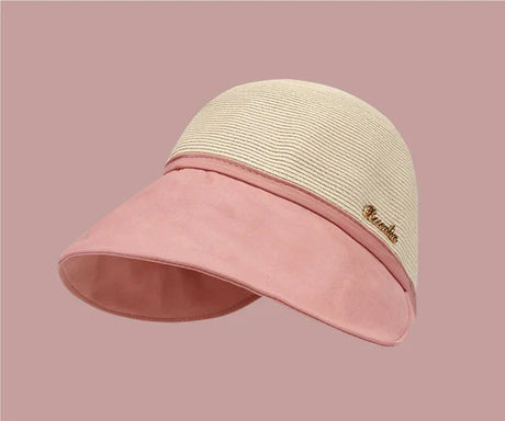 Women\'s large brim sunscreen hat for beach outing in summer Outdoor Beach UV Protection Sunshade Cap Casual Big Brim Bucket Hat