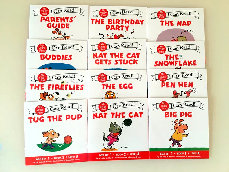 I Can Read Phonics 12 Books/Set English Story Picture Pocket Book for Kids Montessori Learning Toys Classroom Teaching Aids