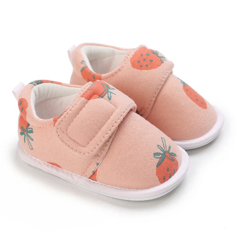 Pink Baby Shoes Princess Fashion Sneakers Infant Toddler Soft sole Anti Slip First Walkers 0-1 year old baby Christening Shoes