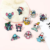 Stitch Lapel Pins for Backpack Accessories Cartoon Lilo & Stitch Enamel Brooch Jacket Badge for Kids Cute Jewelry Gifts