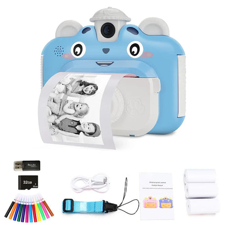 Children's Instant Print Camera With Thermal Printer Kids Digital Photo Camera Girl's Toy Child Camera Video Boy's Birthday Gift