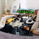 Cartoon Sheep S-Shaun Blanket Children Flannel Blanket Portable Home Travel Camping Sofa Picnic Blanket