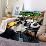 Cartoon Sheep S-Shaun Blanket Children Flannel Blanket Portable Home Travel Camping Sofa Picnic Blanket