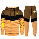 Men's Hoodie Pants Sports Suit OPEL Logo Print Casual Fleece High Quality Unisex Sportswear Jogging Suit Men's 2PCS Set