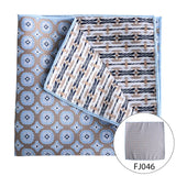 Men Pocket Square Light Coffee Beige Handkerchief Men Business Suit Pocket Towel Paisley Dot Blue Floral Handker Man Neckties