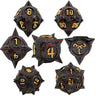 7pcs Solid Metal Dice Beautiful and Finely Crafted Number Dice Set for Dnd TRPG RPG Cthulhu Dice Running Team Desktop Decoration