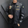 2023 New Casual Motorcycle Windbreaker Zip Lapel Collar Faux Leather Jacket Men Slim High Quality Fashion Men's Coat Streetwear