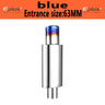 Car Exhaust Pipe Muffler Tail Universal Oval Stainless  51 57 63mm Blue Silver Exhaust System Mufflers Sports Car Sound