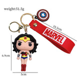 Marvel Keychain Silicone Bag Keyring For Women Disney Spider Man Key Holder Car Hanging Accessories Jewelry Gifts