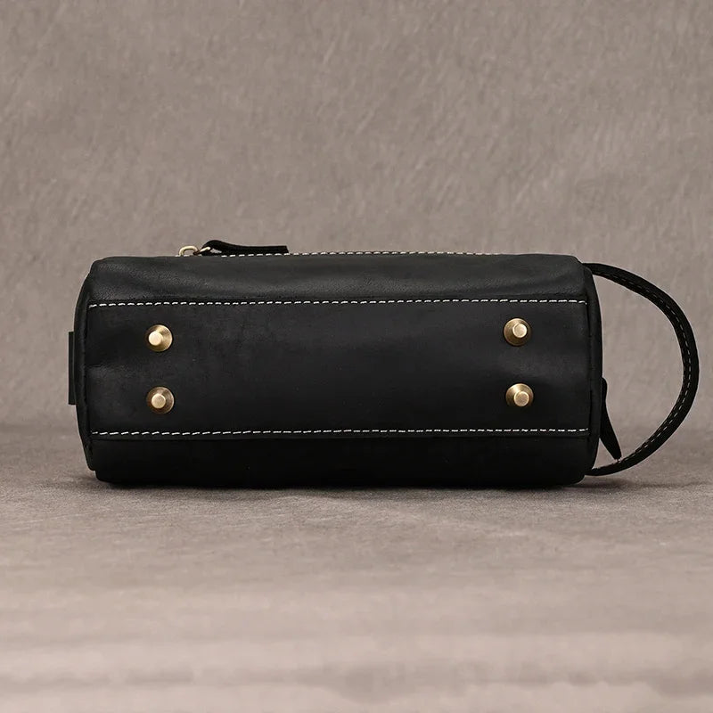 Genuine Leather Clutch real cowskin storage bag men male zipper Clutches genuine leather makeup s water pen glasses