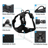 Dog Harness, No Pull Pet Vest Harness with 2 Leash Clip, Reflective Adjustable Soft Padded Sturdy Handle Easy Control for Dogs