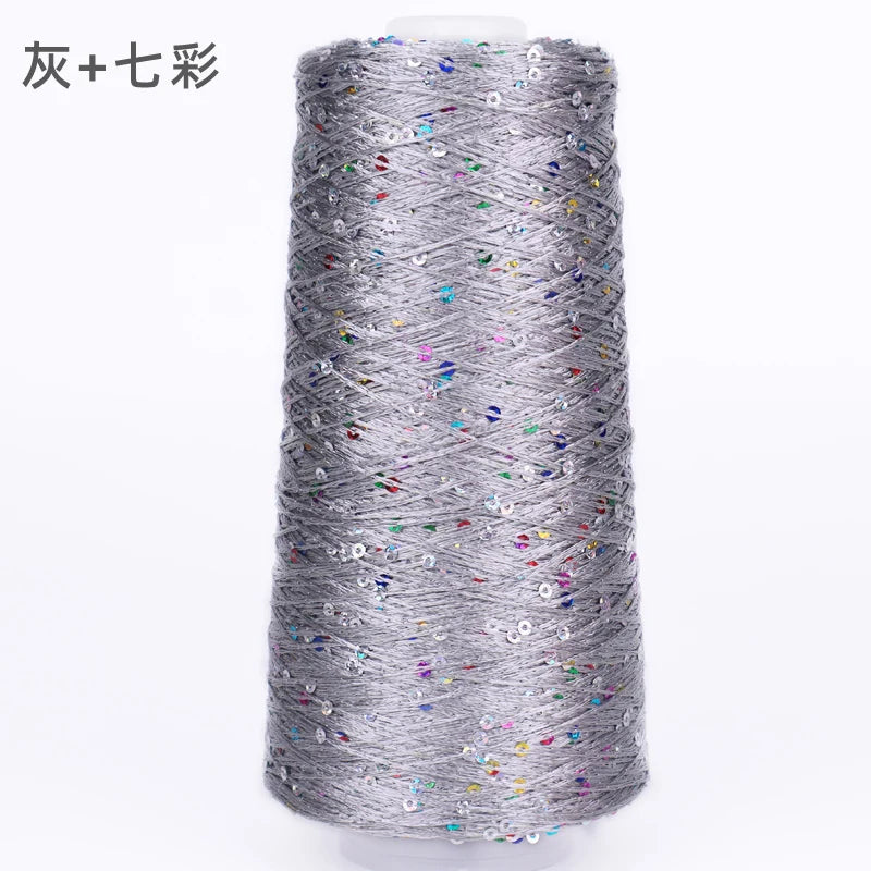 500G Glitter FancyYarn Sequin  Hand Crochet Thread Knitting Clothes Needleworkyarn With Sequins Knitting Yarn Needlework Sequins