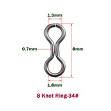 CF Lure Hard bait 30~46 Size DIY Stainless Steel 8 Knot Ring Customizable Jointed Ring Fishing