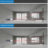 Mini Laser Rangefinder Digital Tape Measure Laser Ruler USB Charge Aluminum Alloy Fuselage Measuring Distance: 30m/50m