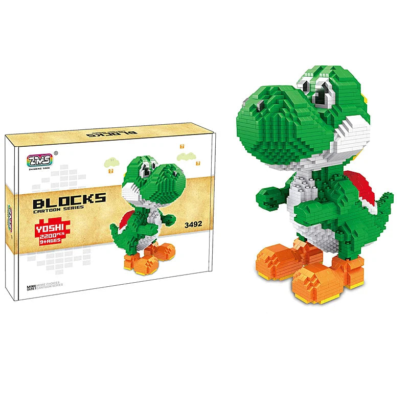 Fun Small Particle Building Blocks Yoshi Assembly Model DIY Educational Leisure Stress Relief Game Adult Children's Toys