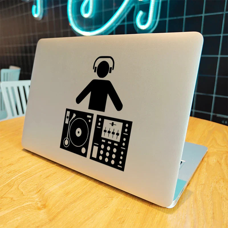 DJ Turntable Music Vinyl Laptop Sticker for Apple Macbook Pro 14 16 Air 13 Retina 15 Inch Mac Cover Skin Tablet Notebook Decal