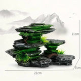 Fish Tank Plant Rockery Multi-style Aquarium Decoration,Resin Artificial Building Cave Aquarium Landscaping Ornament Decor