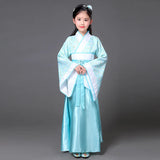 Traditional Chinese Dance Costumes for Girls Ancient Opera Tang Dynasty Han Ming Hanfu Dress Child Clothing Folk Dance Children