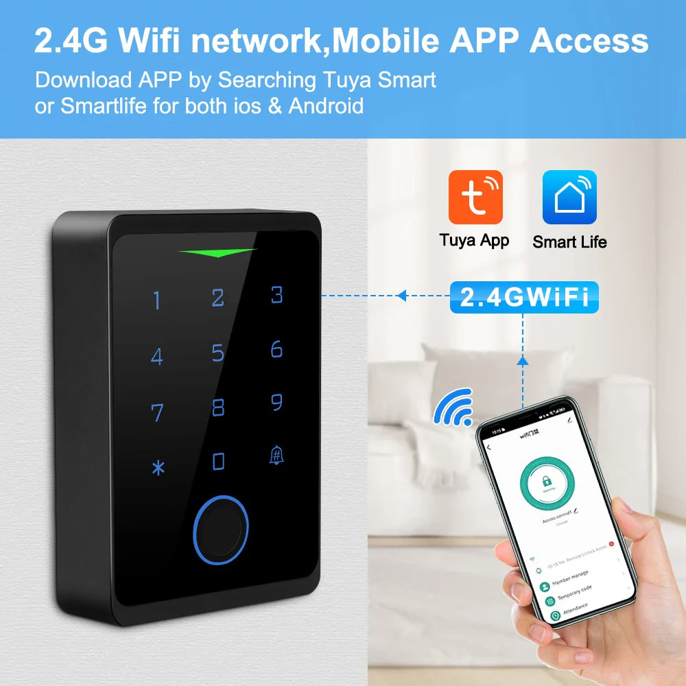 Awapow Access Control Kits CF1-WIFI Tuya Door Access Control System Security Protection IP66 Waterproof Digital Electronic Lock