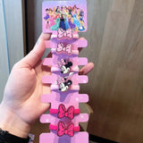 6PCS/Lot Hair Accessories Princess Elsa Anna Elastic Hair bands  Hair pins BB Clips Headwear For Girls Kid Gifts Headdress