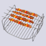 Air Fryer Steaming Rack Stainless Steel Skewers Rack Steamer Cooker BBQ Roasting Grill Cooking Tool Cookware Kitchen Accessories