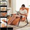 Modern Foldable Bedroom Lazy Balcony Leisure Shaking Chair, Home Lunch Rest Sofa, Adult Armchair Recliner Chair Rocking Chair