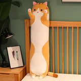 130CM Cute Soft Long Cat Pillow Plush Toys Stuffed Pause Office Nap Pillow Bed Sleep Pillow Home Decor Gift Doll for Kids Girl