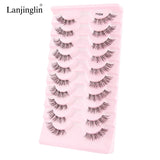 Half Eye Lashes 2/20 Boxes Natural Long Wholesale 3D Mink Lashes Clear Band Eyelash Extensions Makeup Tools Faux Cils maquillaje