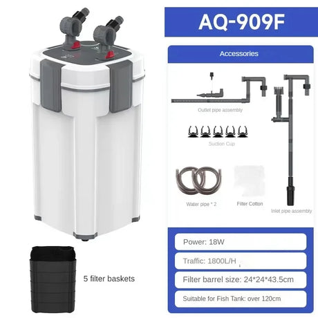 UV Lamp New Arrival white Color Aquarium External Canister Filter Equipments Fish Tank And Pond Aquariums Accessories Pump