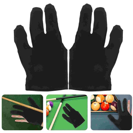 12 Pcs Snooker Glove Billiard Cue Three Finger Accessory Kids Mittens 3 Fingers Gloves Billiards Yo-Yo