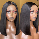 Wear Go Glueless Bob Wig Lace Front Human Hair Wigs Short Pre Plucked Straight 13x4 HD Transparent Lace Frontal Wig Bob on Sale