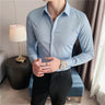 10 Color Summer New Mens Short-sleeved Shirt Cotton Casual Business Shirt Mens Slim Solid Color Formal Shirt Men Clothing 7XL