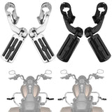 32mm 1-1/4" Motorcycle Engine Guard Footrest Highway Bar Foot Pegs Pedal Foot Rest Universal Short Footpegs Clamps