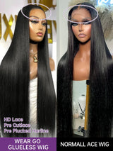 Rosabeauty 13x6 Straight Lace Front Wig Human Hair 13X4 Frontal Wigs 250% For Women 5X5 Glueless Wear To Go Wigs 30 32 Inch